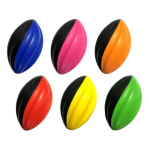 Mini Spiral Foam Footballs 6 Pack (5 Inch)