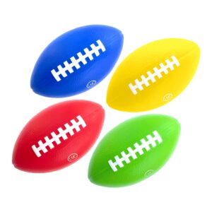 Foam Football 4 Pack - Red, Yellow, Green, Blue (7 Inch)