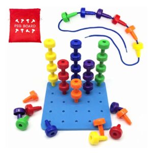 Foam Peg Board Set with Lacing String - Blue