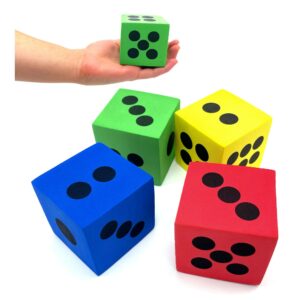 Large Foam Dice Pack of 4