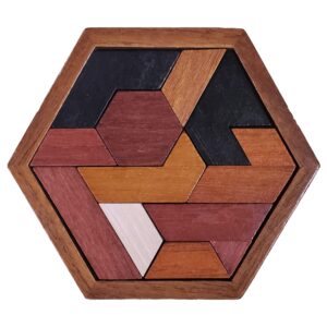 Wooden Hexagon 3D Puzzle