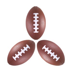 Mini Brown Foam Footballs 3 Pack (5 Inch)