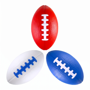Mini Foam Footballs 3 Pack - Red, White, Blue (5 Inch)