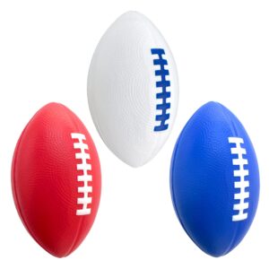 Foam Footballs 3 Pack - Red, White, Blue (7 Inch)